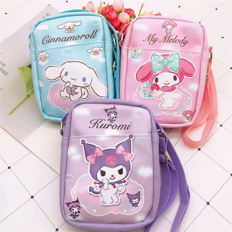 

Sanrio Crossbody Bags Shoulder Messenger Bags Cute Cartoon Portable Backpacks Hellokitty Cinnamorol Kawaii Coin Pouch for Girls