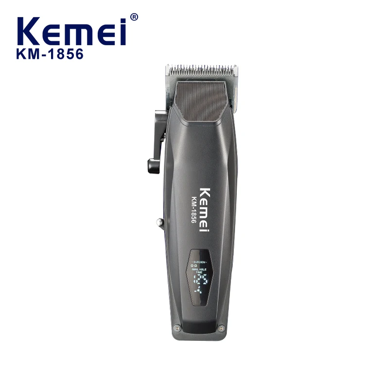 Kemei 1856 Tagliacapelli a batteria Barba Trimmer per uomo Tagliatrice professionale per finitura elettrica Barbiere Tagliacapelli