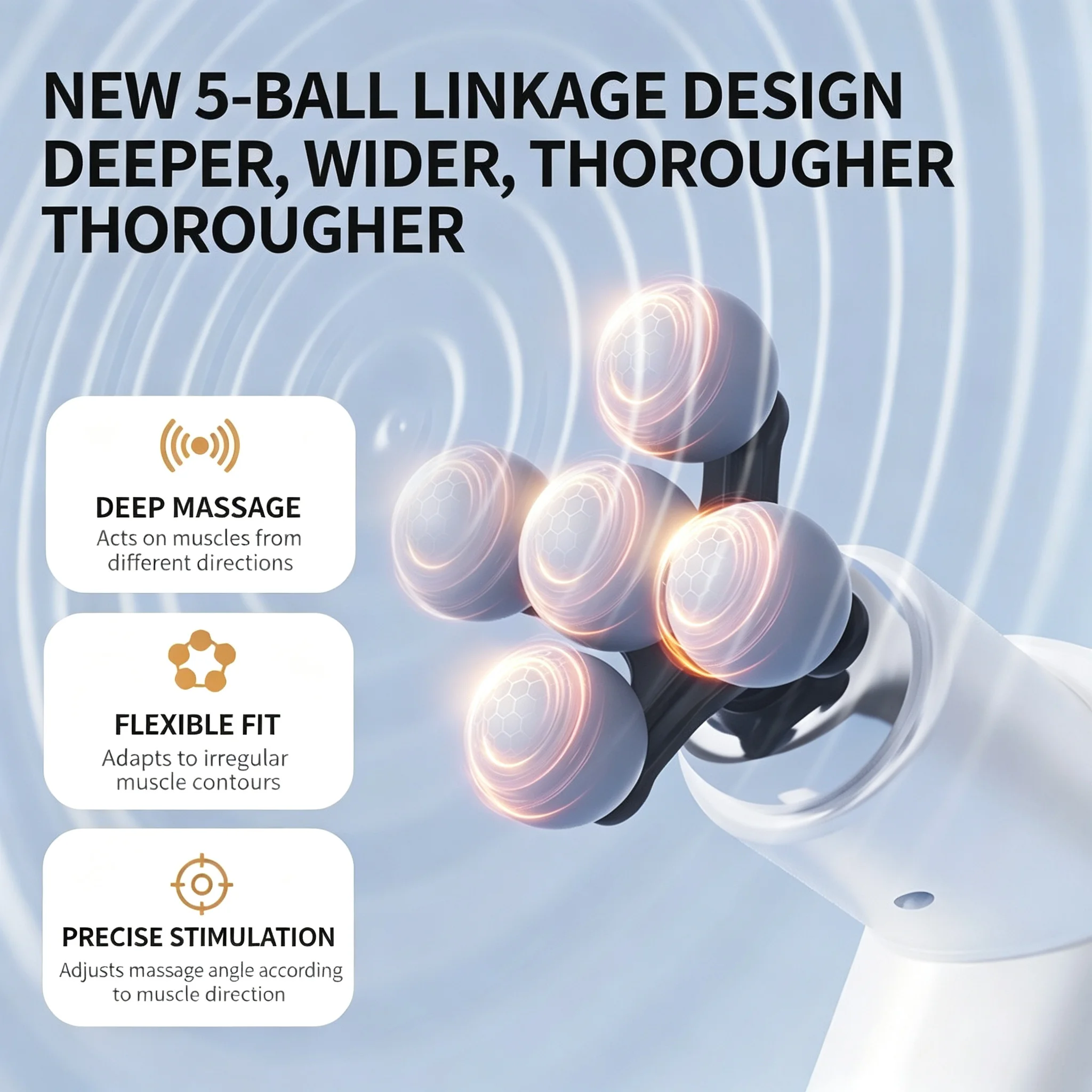 Latest Premium High Power Massage Gun, Deep Percussion Massager with Multiple Heads, Long Battery Portable Muscle Relief Tool