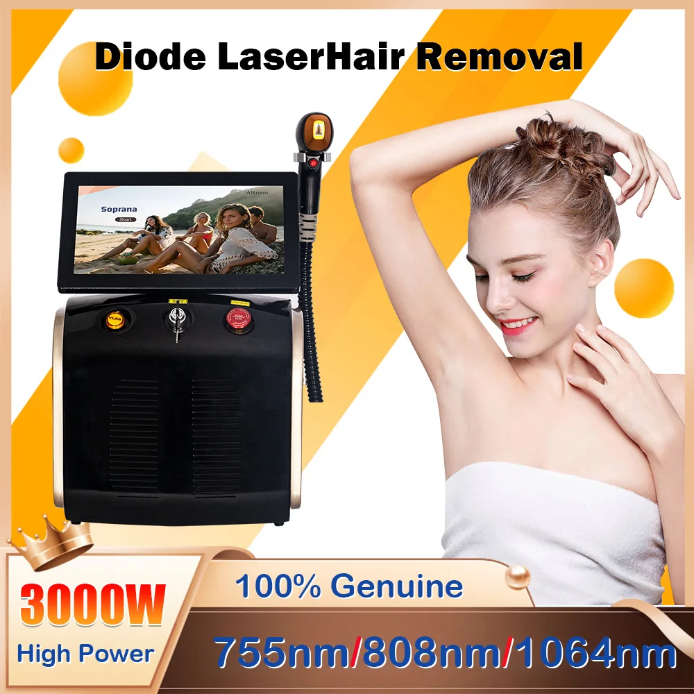 Summer Carnival Permanent Hair Removal Machine 808nm Diode Epilator 3000W Painless Ice Platinum Skin Rejuvenation Device