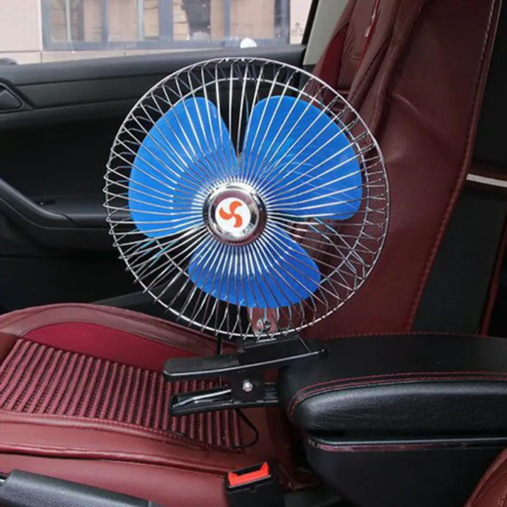 

12v/24v Car Clip-on Fan High Airflow Cooling Mini Fan For Vehicles,adjustable Quiet & Detachable Design Universal Cabin Mou R2o5