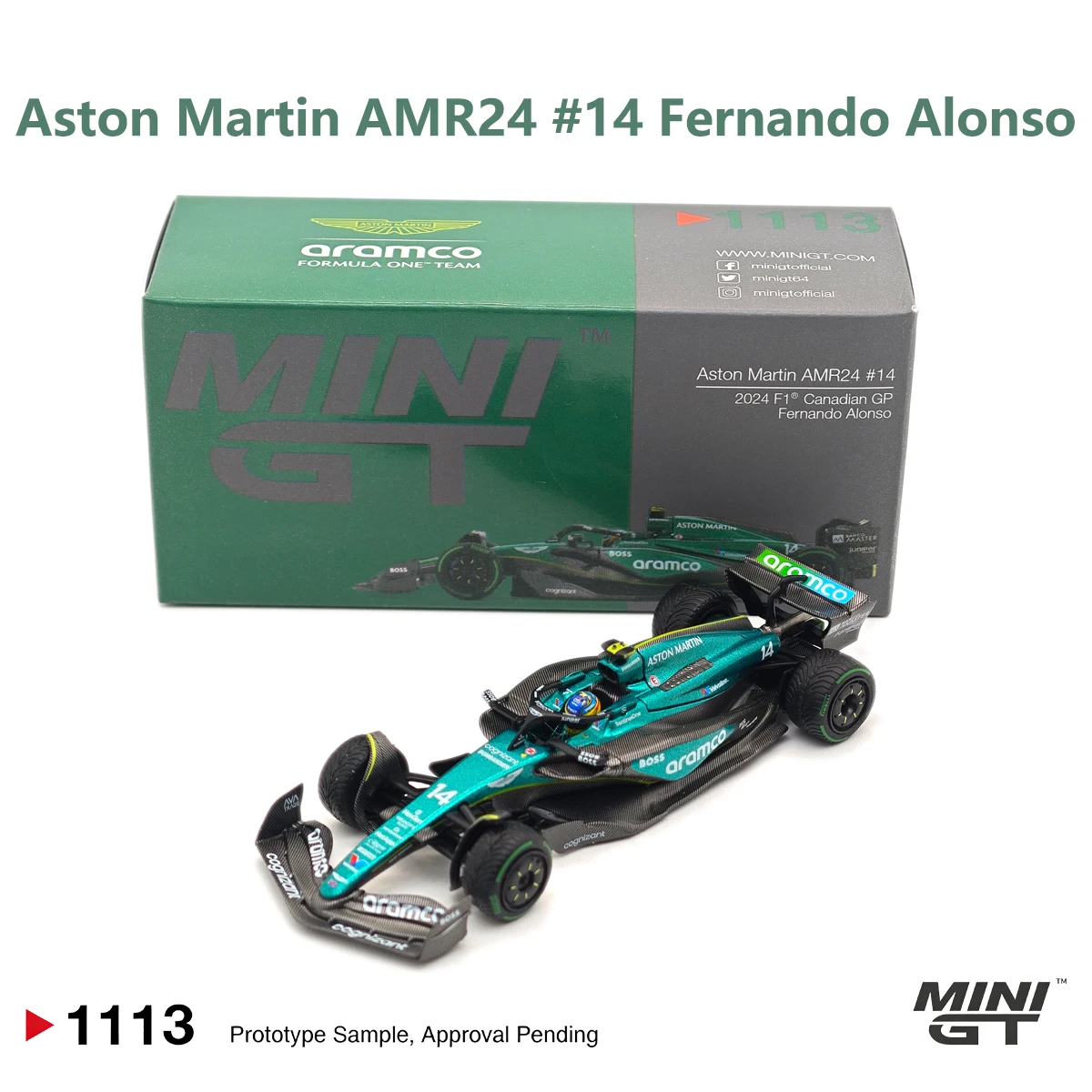 minigt-1113-1-64-アストンマーティン・アラムコ-f1チーム-14-フェルナンド・アロンソ-ダイキャストカーモデル-mgt01113-在庫あり、すぐに発送可能