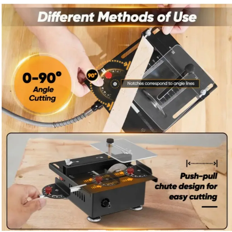 2 Inch Liftable Aluminum Mini Table Saw Desktop Wood Cutting Processing Machine