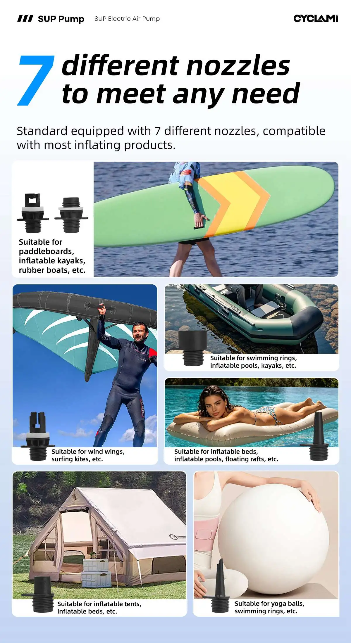 20PSI SUP-Pumpe Stand-Up Paddle 12000mAh Hochleistungs-Luftpumpe für aufblasbare PVC-Boote, Kajaks, Surferzubehör, Kite-Matratzen, Zeltmatratzen – Detail 19