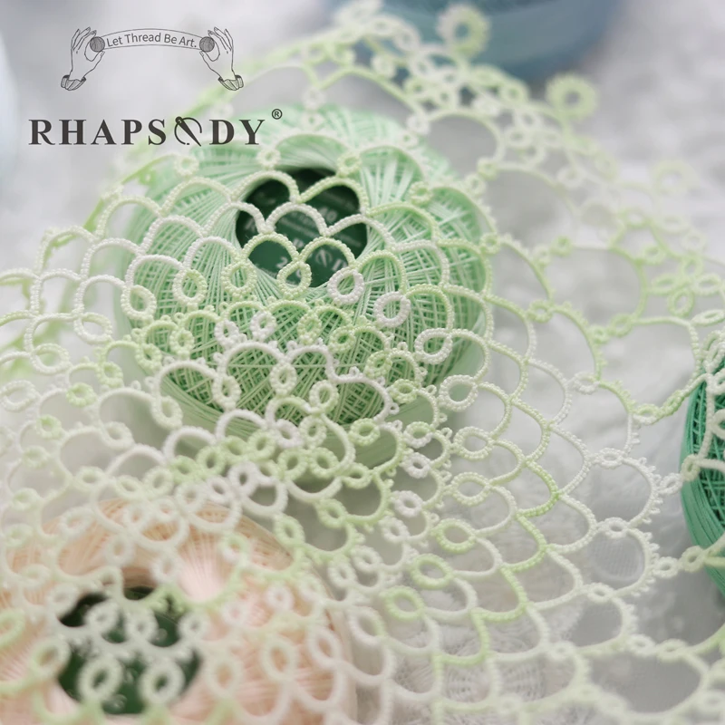 Rhapsody # 40 rozmiarów bawełniana nić do szydełkowania Premium do rzucania Needlepoint DIY Knitting Lace Quilting Sewing Mercerized 300Yds Ball