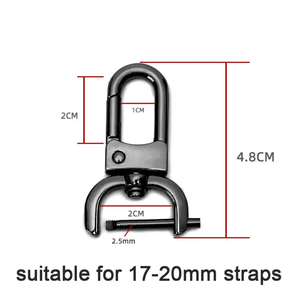 16/20/25mm Metal Removable Hook Trigger Clip Belt Buckle Hook Easy Repair Leather Craft Bag Belt Screw Carabiner