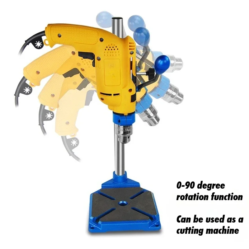 Multi-function Electric Drill Stand Bench Drill Holder Portable Drill Accessories Tools for Drilling Perpendicular &Angled Holes