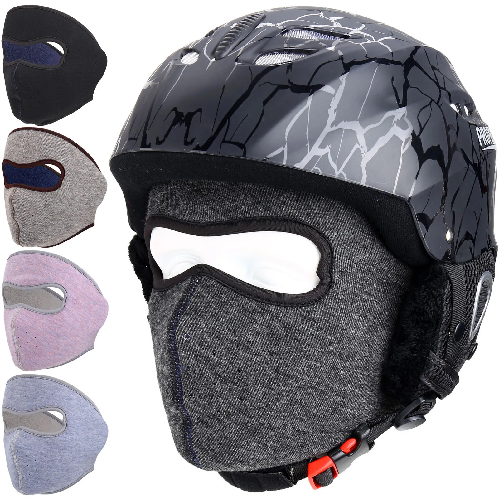 

Winter Thickened Fleece Warmer Mask Outdoor Cold Weather Windproof Breathable Full Face Cover for Man Woman