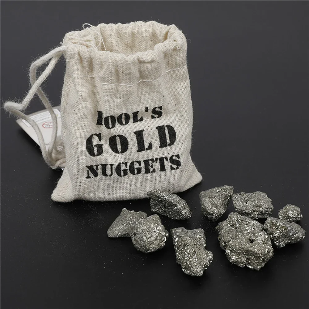 Natural Pyrite Mineral Crystal Stone Small Chunks Yellow Iron Fools Pyrite Gold Raw Rough Stones Teaching Specimen Collections