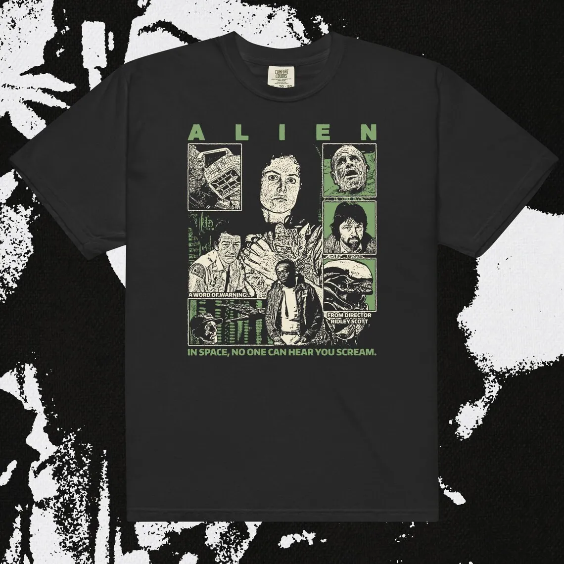 Alien Punk Comfort Colors Retro Sic fi AlienT-Shirt Lv-426 Horror Monster Predator Xenomorph Ellen Ripley print tops large size