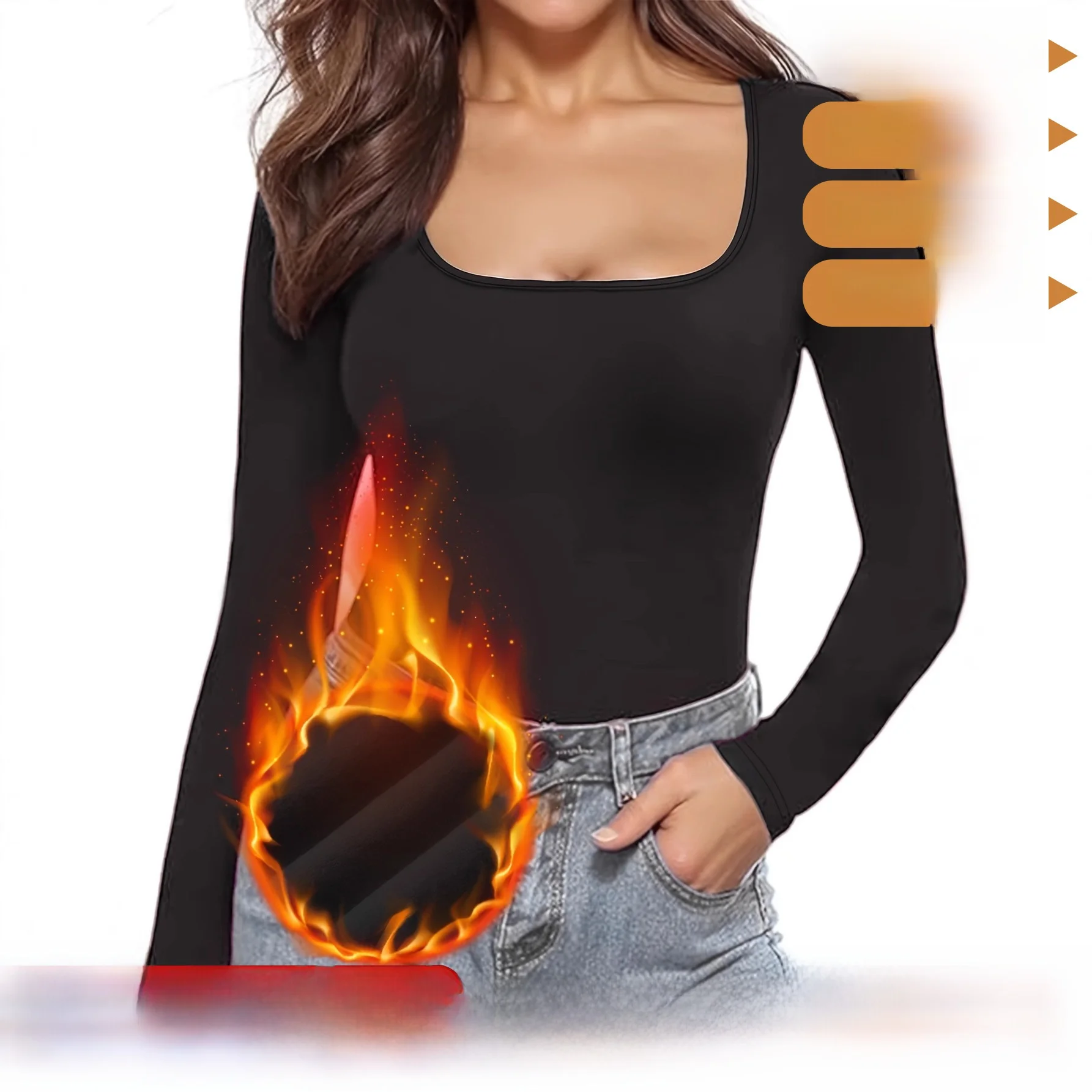 

Теплое женское термобелье с длинным рукавом для осени и зимы, новинка, стильное, для активных девушек