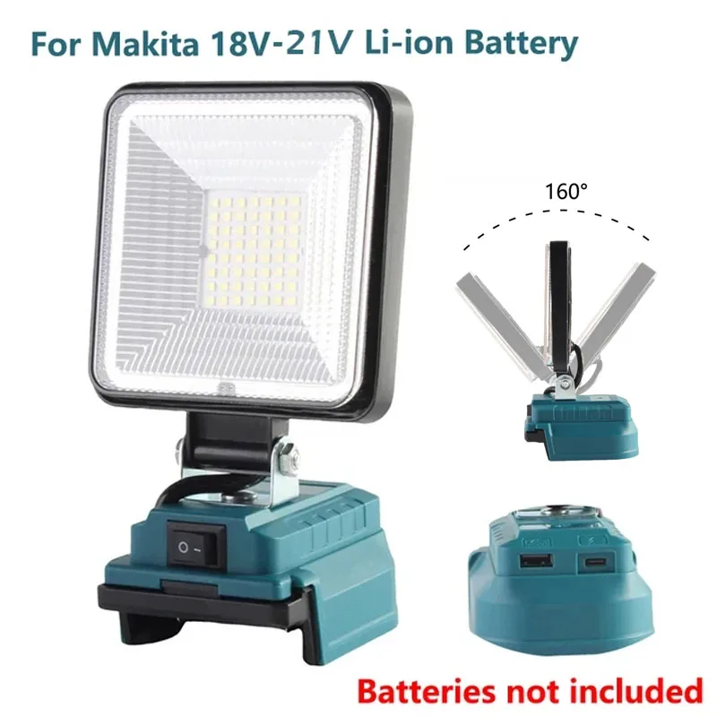 

4 inch with usb Type-C led work lightRechargeable LED Work Light Outdoor Emergency Lamp 4in For Makita Dewalt Milwaukee 18v-21v