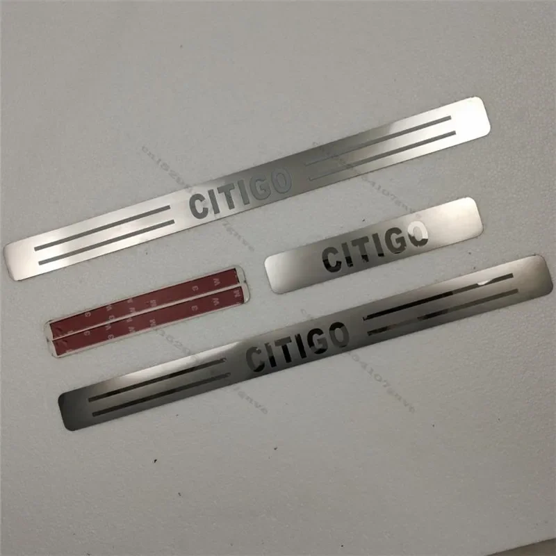 Ultrathin Stainless Steel Door Sill Scuff Plate Articlefor For 2011- 2021 SKODA CITIGO Door Sill Protectors Cover