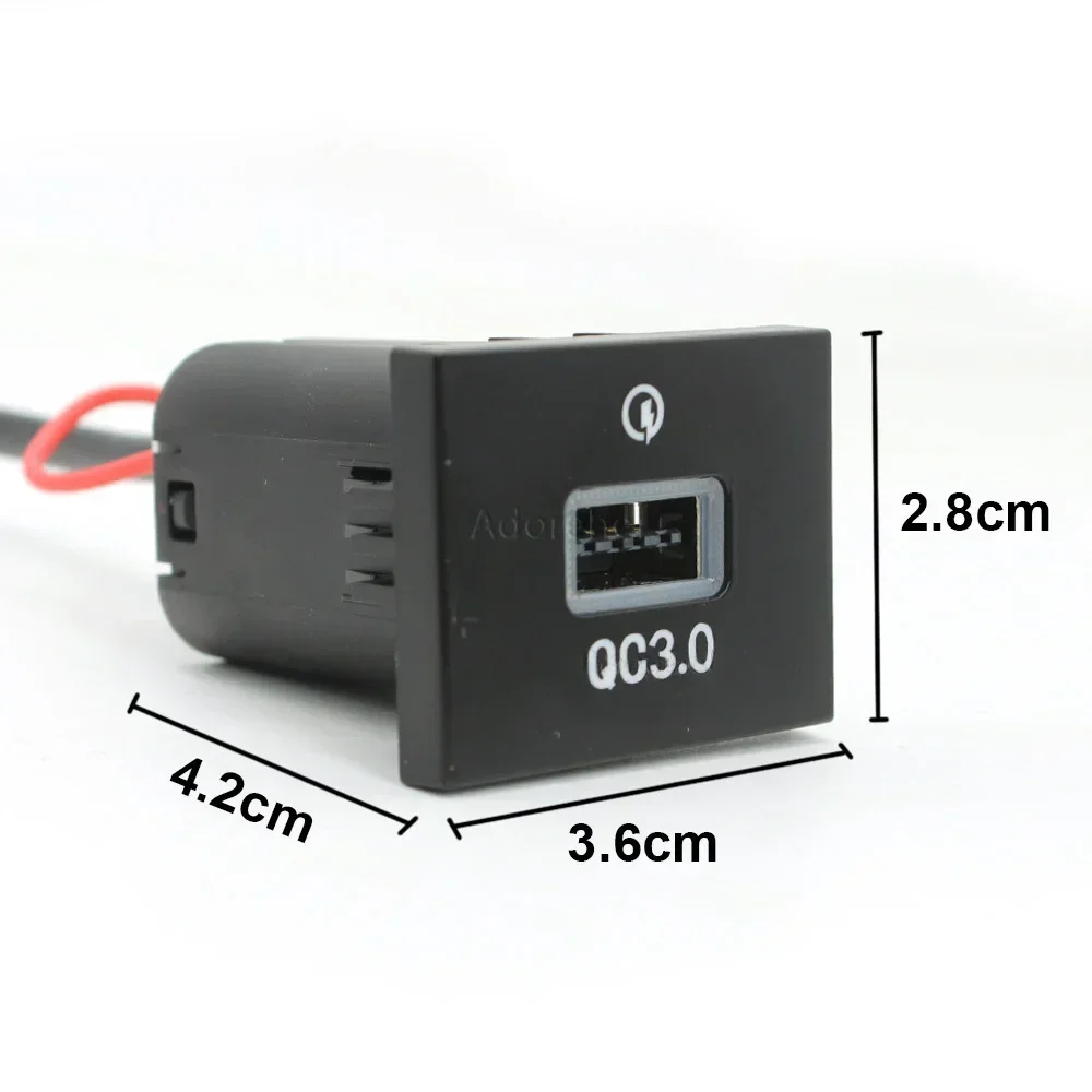 USB Charger Socket Fast Charge Adapter QC3.0 Power Outlet Switch for Ford Focus 2 Mk2 2009 2010 2011 Car Electronics Accessories