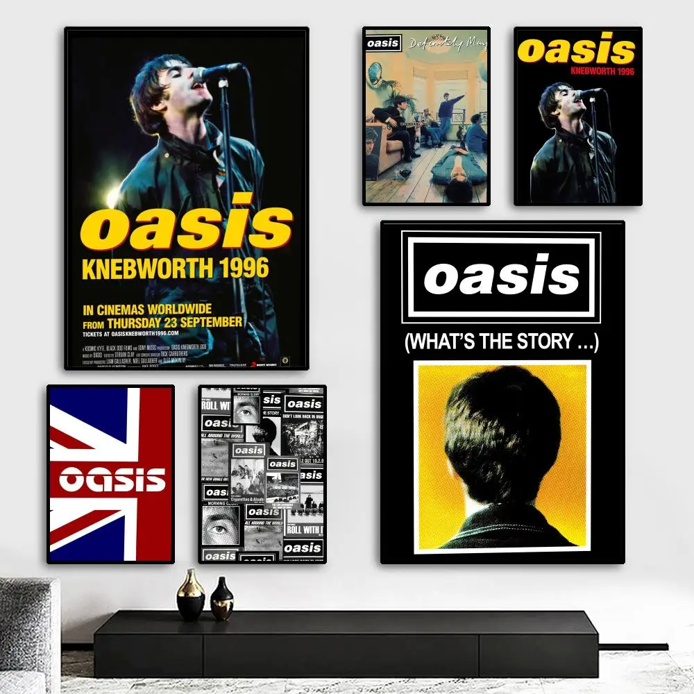 T-The R-Rain O-Oasis Band Poster HD-Kunstposter, selbstklebend, für die Wand, wasserfest, für Zuhause, Wohnzimmer, Schlafzimmer, Bar, ästhetische Dekoration
