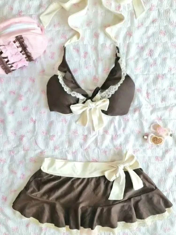 

Женский купальник, новинка лета, трехцветный, милый, сексуальный, бикини с низкой талией, пляжный стиль INS, трендовый дизайн для девушек