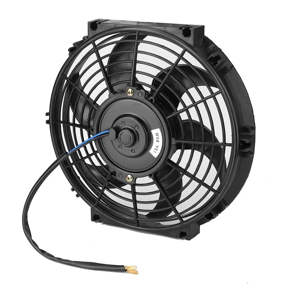 

10in Electric Radiator Slim Fan Push/Pull 12V with Installation Accessories
