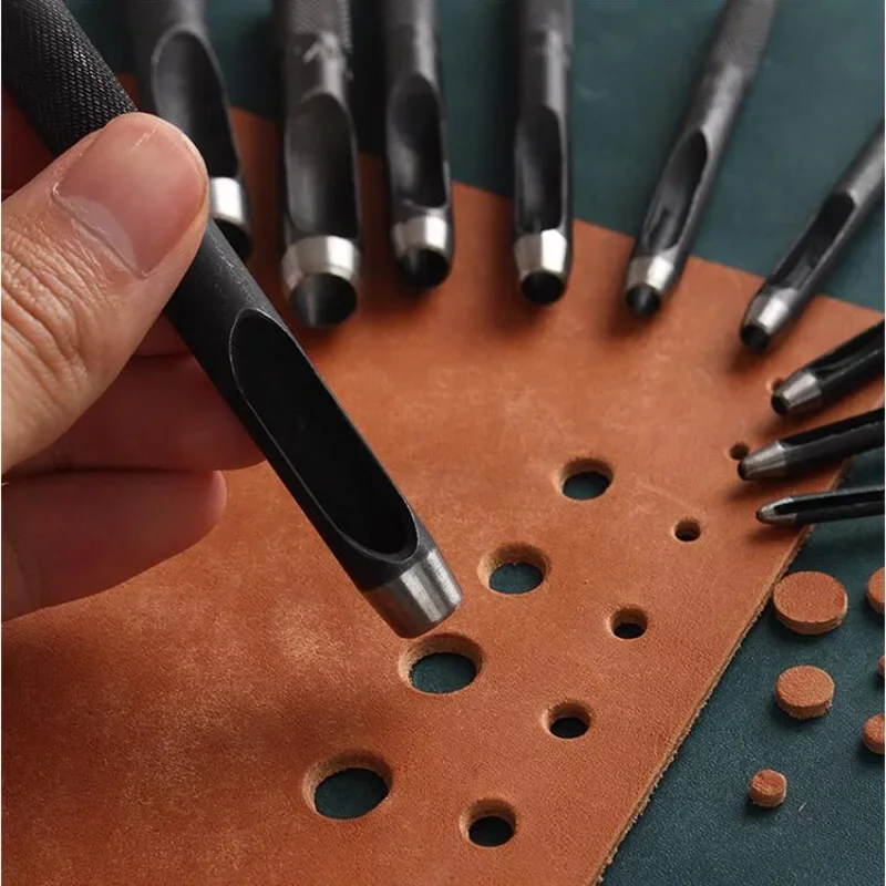 Hole Puncher Leather Hole Punch Round Steel Leather Craft Hollow Hole Punch 1mm-25mm Tools