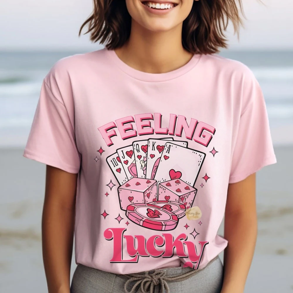 

Pink Gothic Style, Unique and Cute, Women's Oversized Tee, Y2k Graphic T-Shirt, Cute Hand-Painted Bunny, Korean Style Summer Top