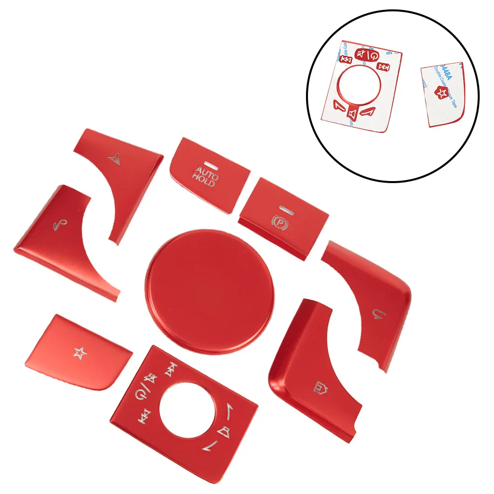 10pcs car button decoration For Mazda 3 2019-2021 for Mazda CX-30 2020-2021 Car Console Multimedia Button Cover Trim Strips