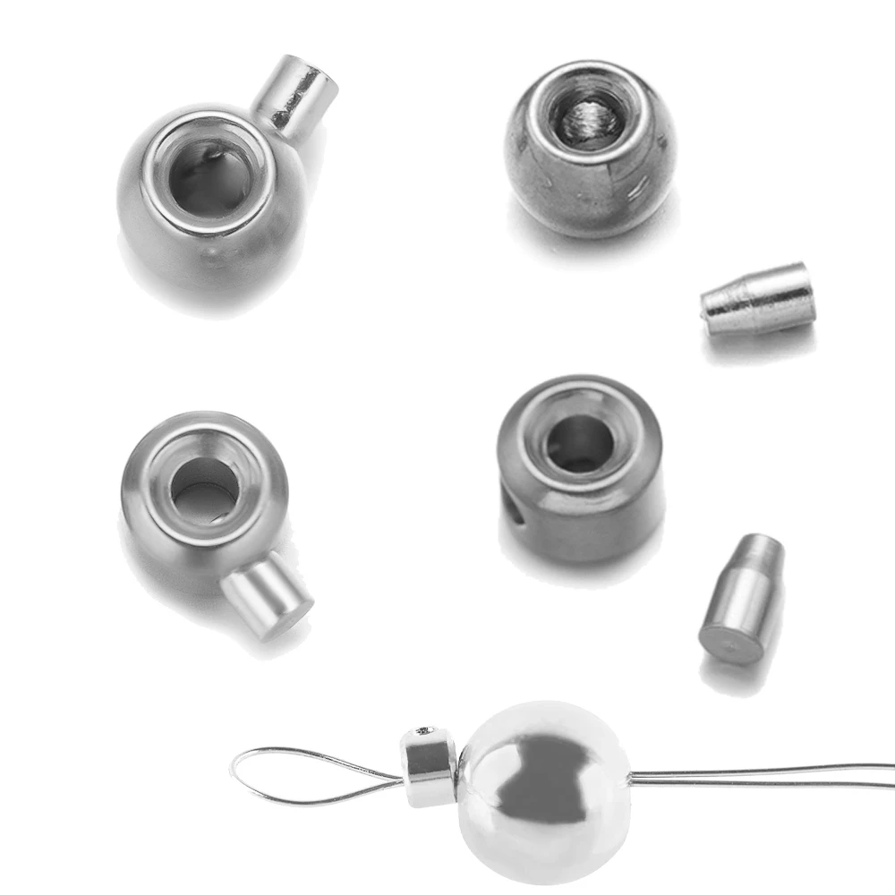 10pcs Stainless Steel Positioning Stopper Spacers Crimp End Beads Charms For DIY Bracelet Necklace Jewelry Making Accessories
