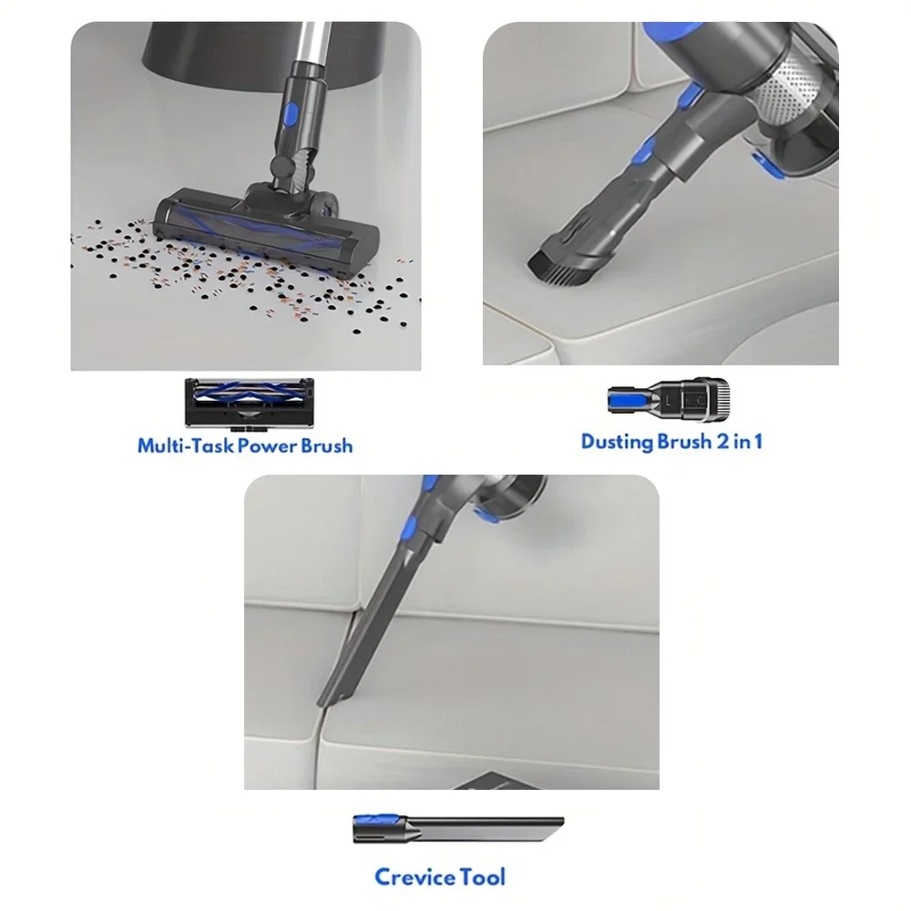 مكنسة كهربائية متعددة الوظائف لإزالة العث الرطبة والجافة مع فرشاة مياه ومكنسة كهربائية لفرشاة الحيوانات الأليفة