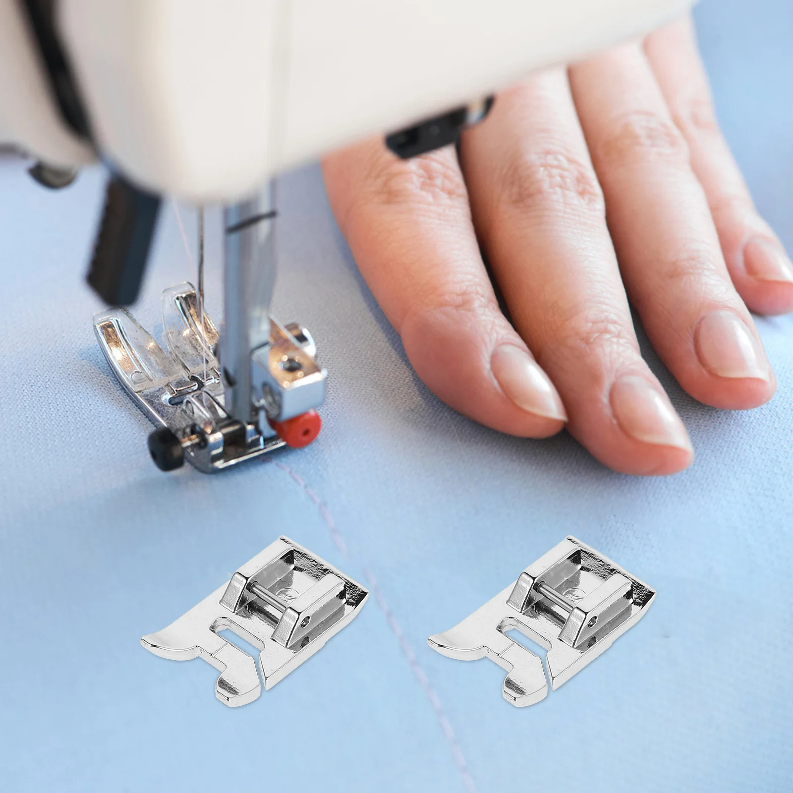 5pcs Sewing Machine Presser Foot Applique Embroidery Foot Home Use Standard Hemmer Stitch Guide Universal Fit Sewing Machines
