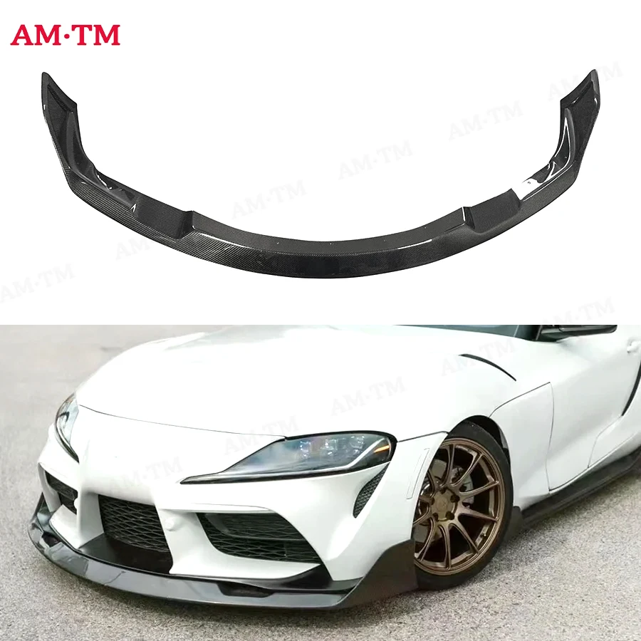 

Для Toyota Supra A90 A91 автомобильный передний бампер из углеродного волокна, сплиттер, передняя губа, подбородок, спойлер, диффузор, детали, обновленный кузовный комплект в стиле A