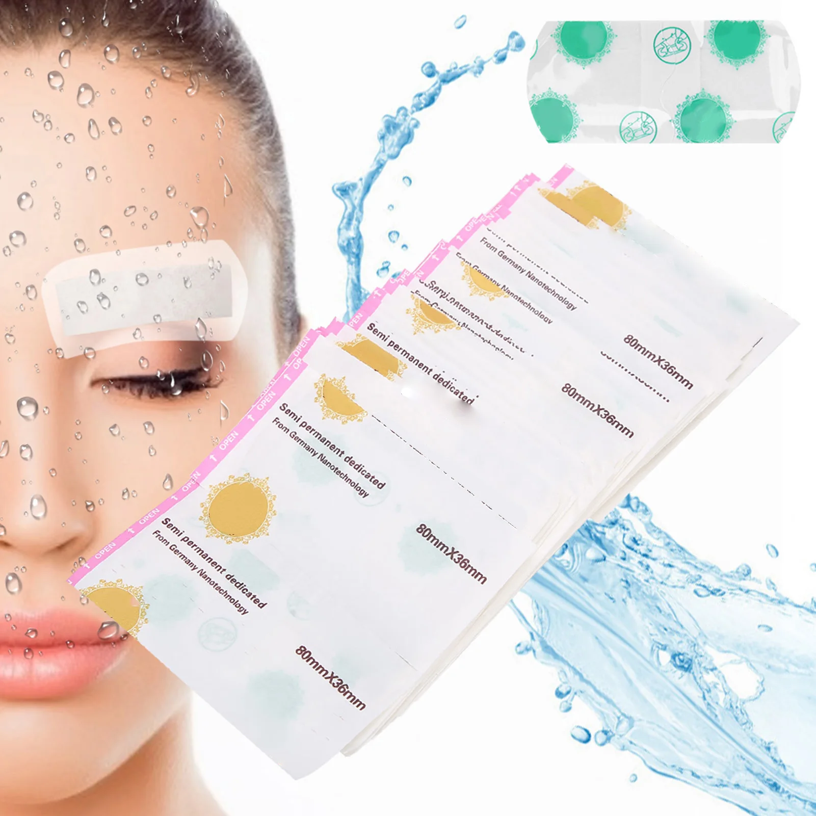 

50PCS Eyebrow Tattoo Waterproof Tape Eyebrow Tattoo Aftercare Paste Tattoo Supplies Eyebrow Tattoo Aftercare Paste