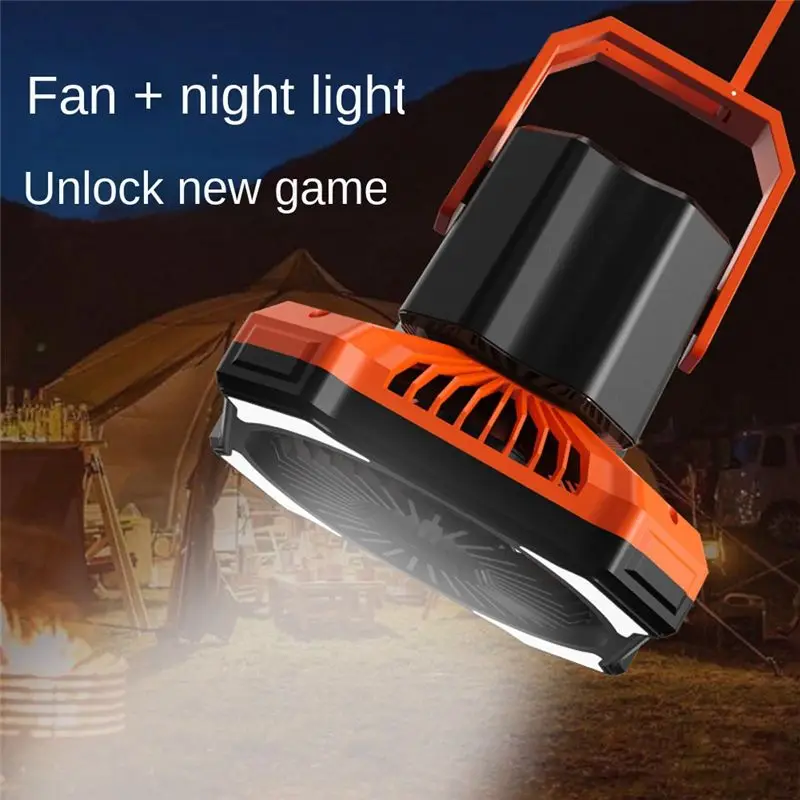 

Oct.244 Portable Camping Fan 1000Mah Silent USB Rechargeable Mini Fan with Remote Control Light Power Bank Hanging Desk Fans