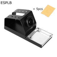 ESPLB 936 Soldering Iron Metal Stand Holder with 5pcs Sponge for Electric High Temperature Resistance Welding Accessories