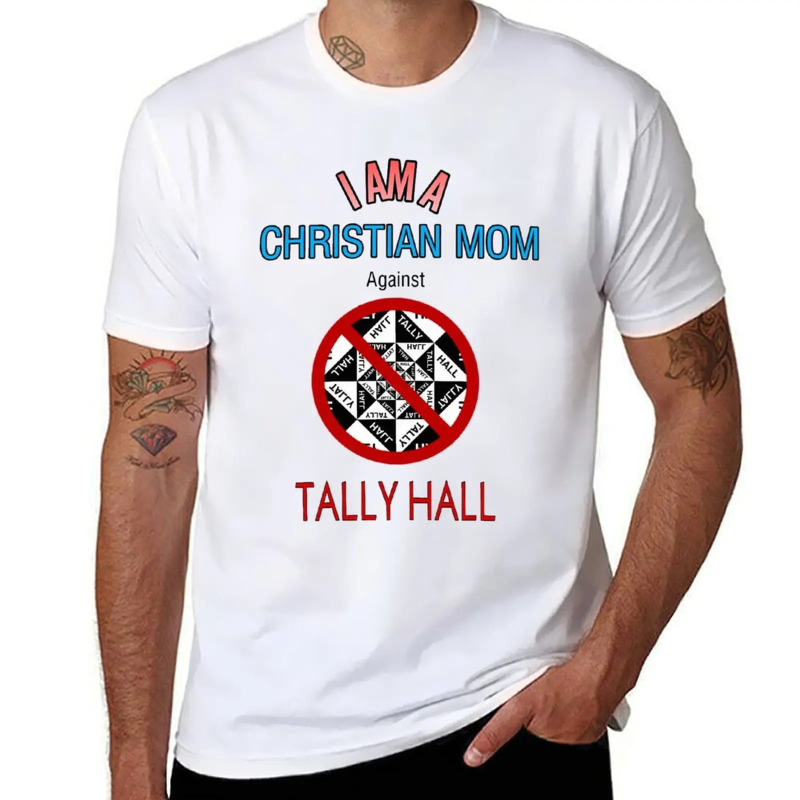 

Christian Moms against Tally Hall T-Shirt Minimalist Plain Crew Neck T-Shirt