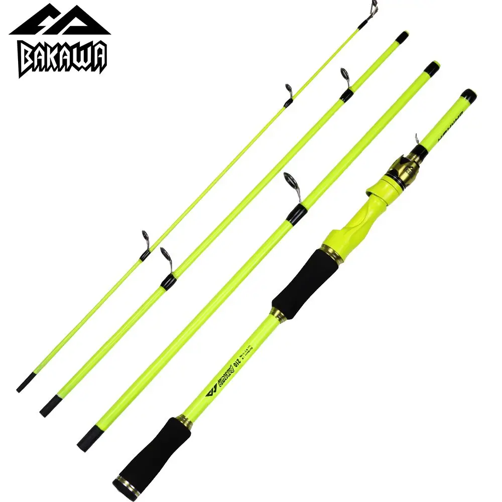 

BAKAWA 2.1M 1.8M Casting Spinning Fishing Rod UltraLight Lure Feeder Pole Pesca 4 Section With EVA Handle Baitcasting Fish Rods