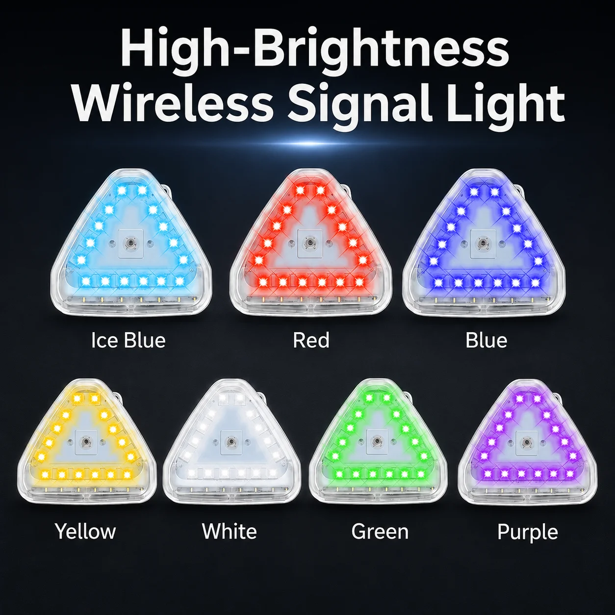 1 PCS Wireless LED Anti-Collision Strobe Lights with Remote Control, 7-Color Flashing Lights for Drones, Night Flying & Riding