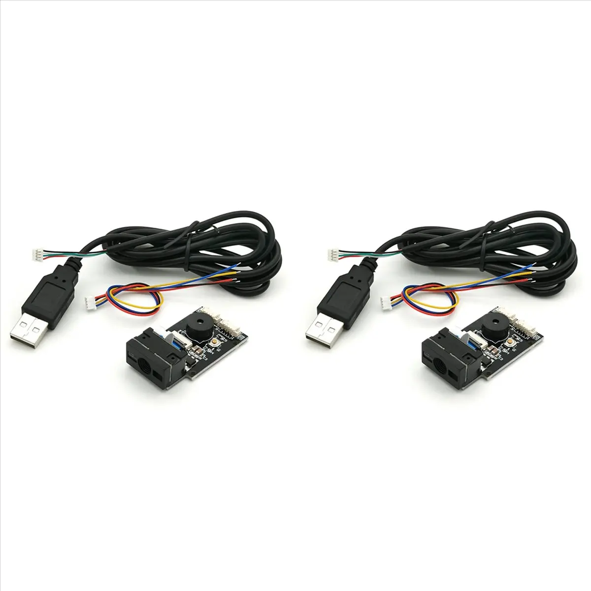 

vogue 2X GM65 USB Проводной сканер штрих-кода 1D 2D Считыватель штрих-кода Модуль считывания QR-кода CMOS Зуммер для напоминания с кабелем UART