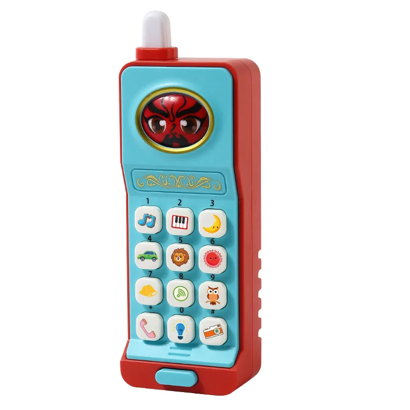 Téléphone portable d'apprentissage précoce pour enfants, jouets de téléphone portable de dessin animé, simulation de musique, cadeau d'anniversaire amusant pour enfants