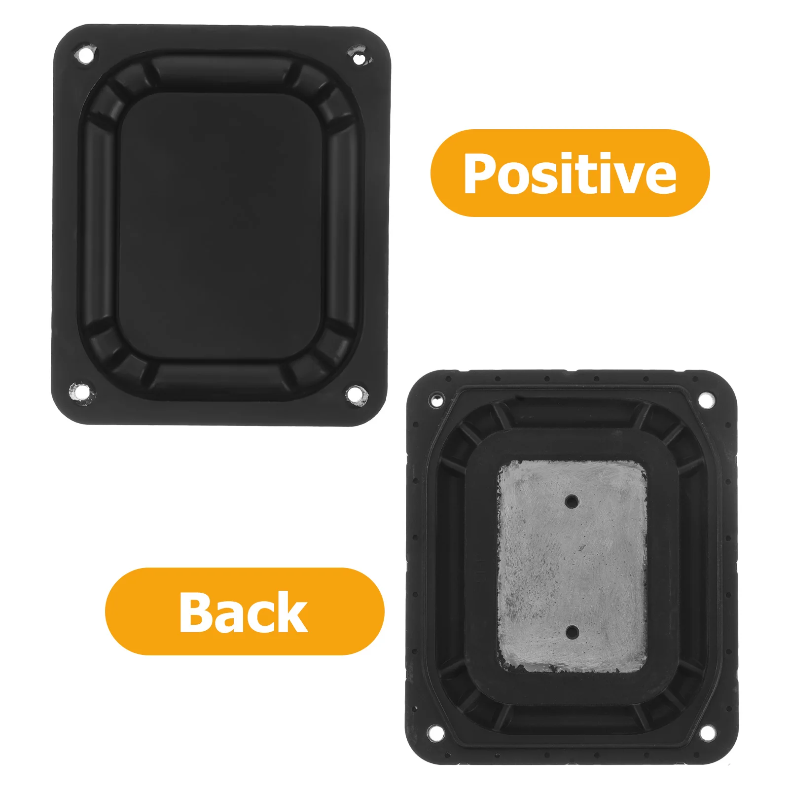

2PCS Low Bass Auxiliary Speaker Plate Rectangular Design Passive Radiator Vibration Car Speaker Replacement Black