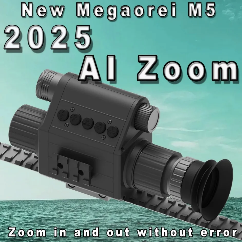 

2024 Megaorei M5 HD 1080P Night Vision Scope Infrared Digital 4x Zoom Monocular Hunting Camera Outdoor Tactical Telescope with I