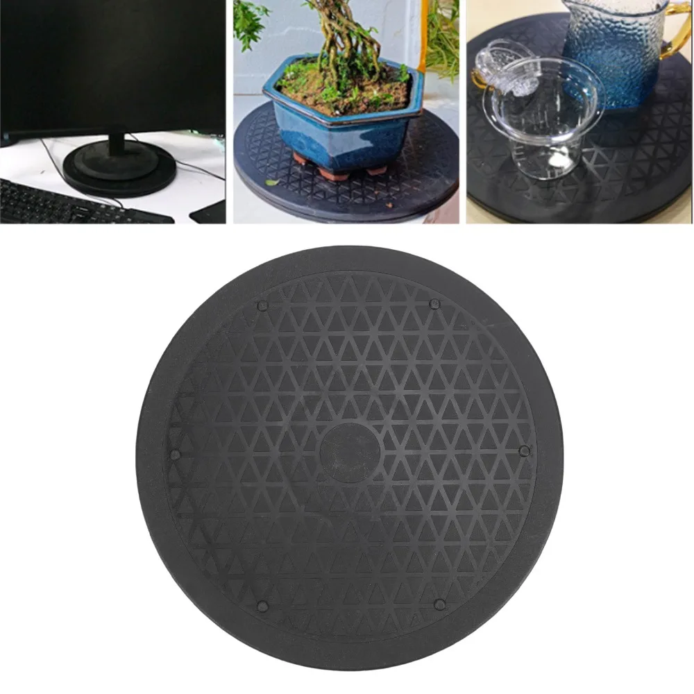 2pcs 360° Rotation Rotating Turntable Base Versatile Smooth Swivel Display Stand Lazy Susan Turntable Potted Plant Display