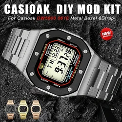 Metal Bezel Strap for Casioak DW5600 5610 Modification Mod Kit Stainless Steel Band Frame Case for DW5610 Refit Accessories