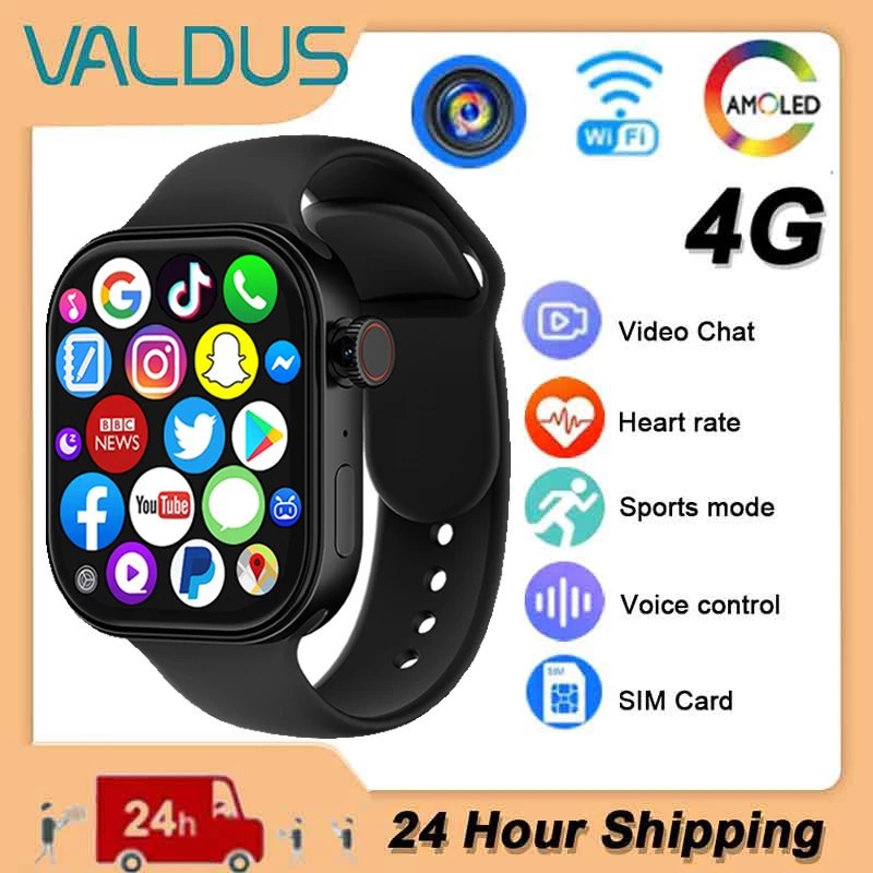 

VALDUS 4G Smart Watch For Men Women AMOLED WIFI GPS SOS NFC 64GB Memory 5G Watch With HD Camera Fitness Sports Smartwatch Gift