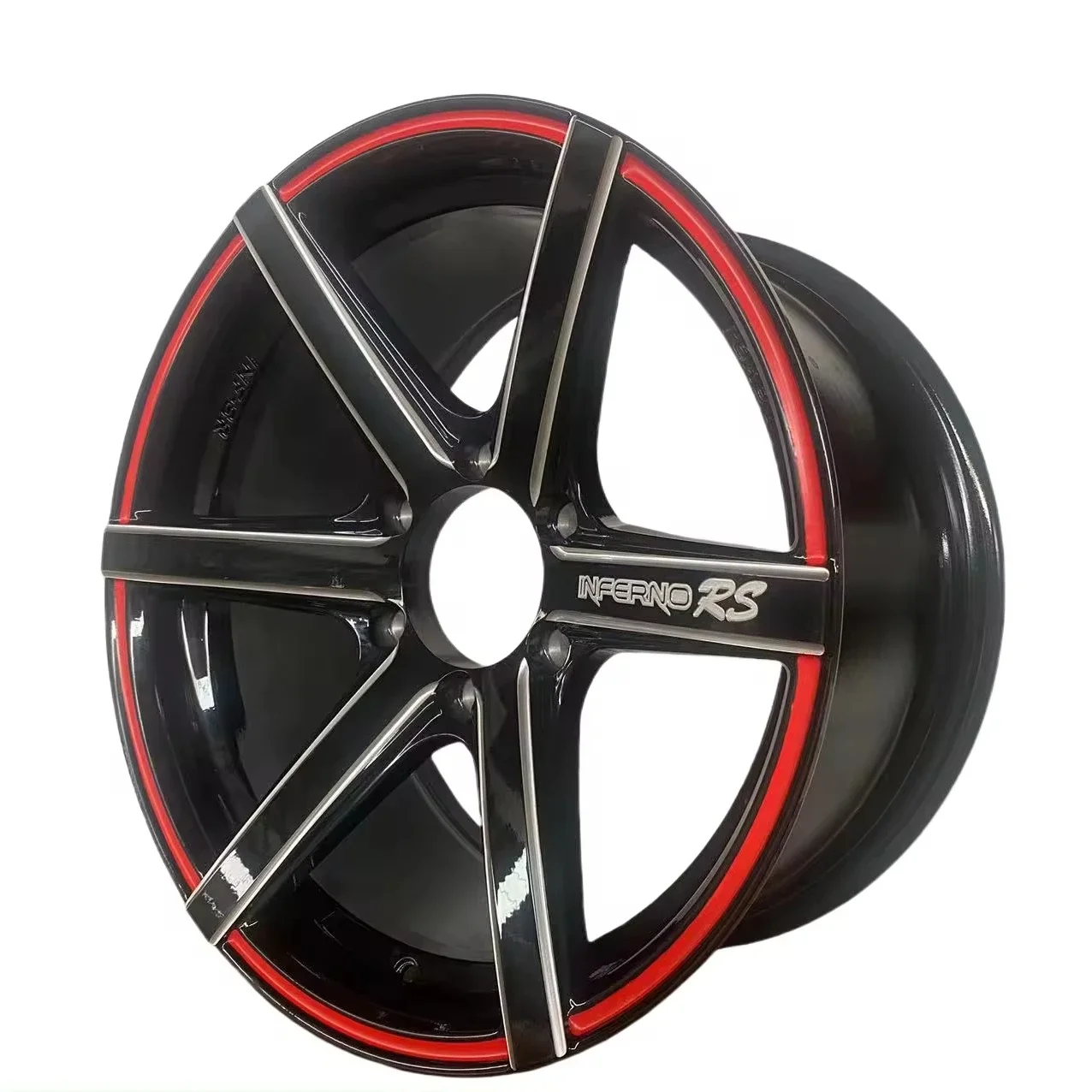 

Glstar 15'' 16'' 17'' 18 inch 6x139.7 ET35 Black Spokes Red Rim Cast Alloy Wheel Hub Car Wheels Casting Aluminum Rims