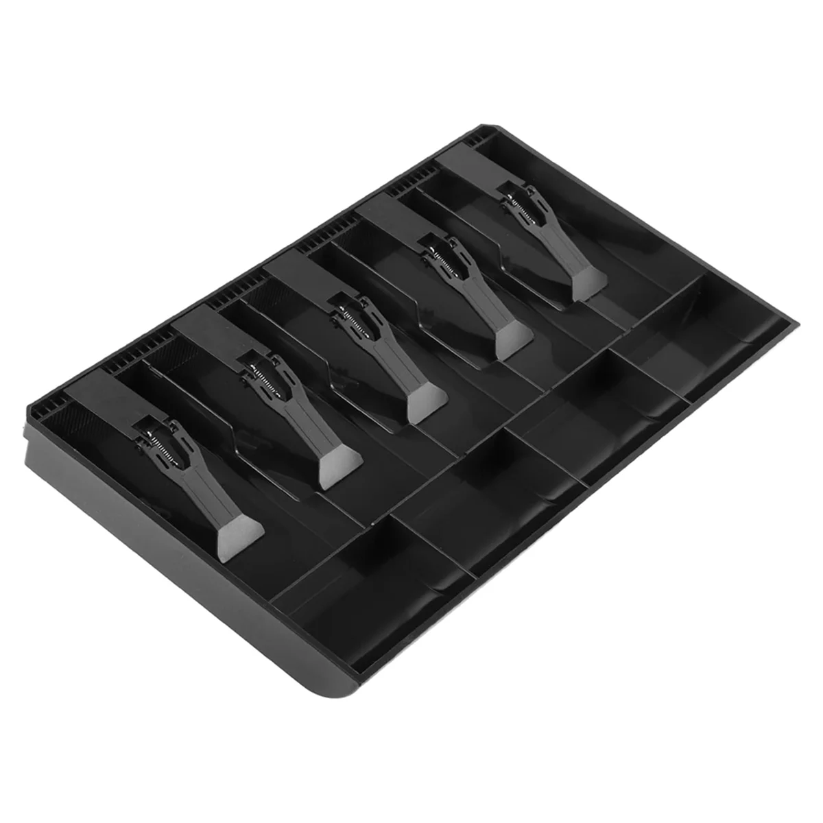 Cash Tray Cash Register Drawer Insert Tray,5 Bill & 4 Coin Compartments, Durable ABS Money Storage Case