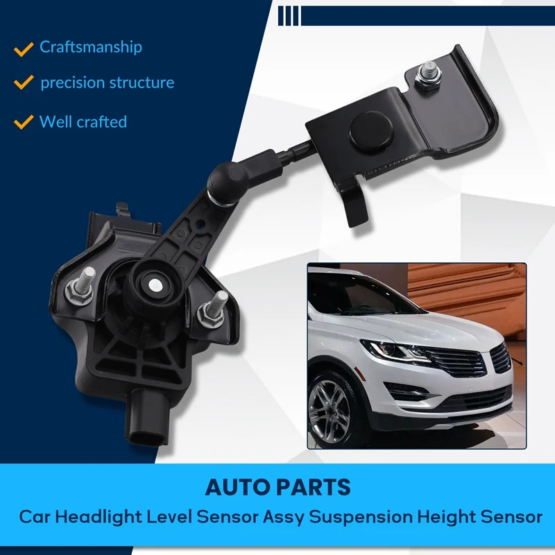 1Pair Car Front Headlight Level Sensor Bracket FR3Z-3C097-B FR3Z-3C097-A For Ford Mustang 2015-2019 Body Height Sensor