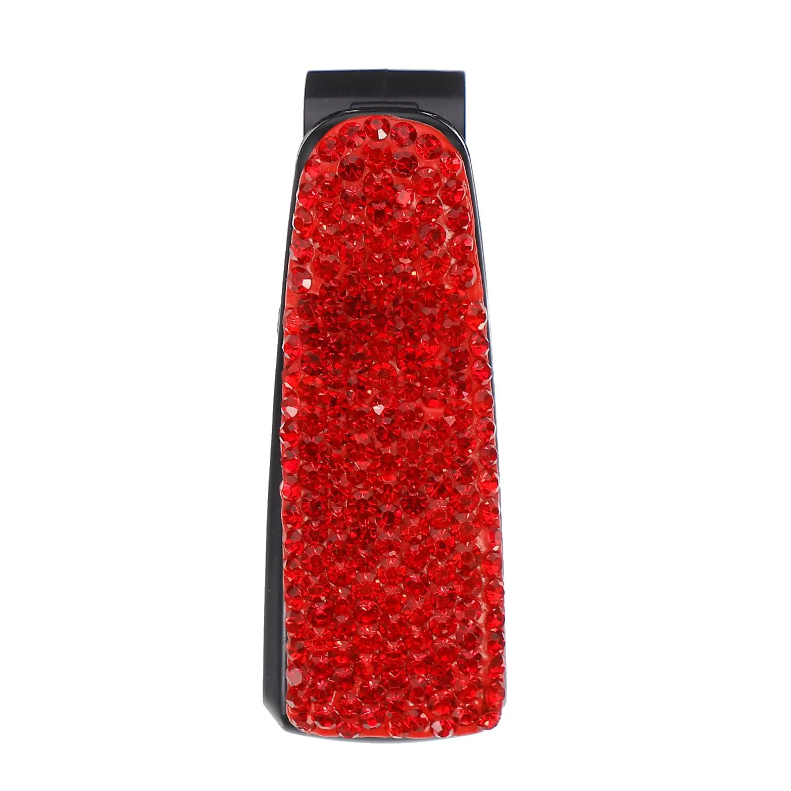 

Sunglasses Holder for Car Visor Rhinestone Decorated Plastic Clip Easy Installation Tidy Interior Organizer for Eyeglasses Cards
