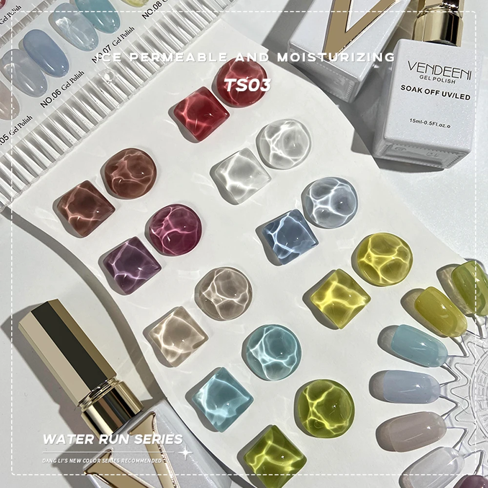 

Vendeeni 9 цветов/набор Мятно-зеленый прозрачный гель-лак для ногтей UV LED Soak Off Ice Skin Белый гель-лак с цветной картой