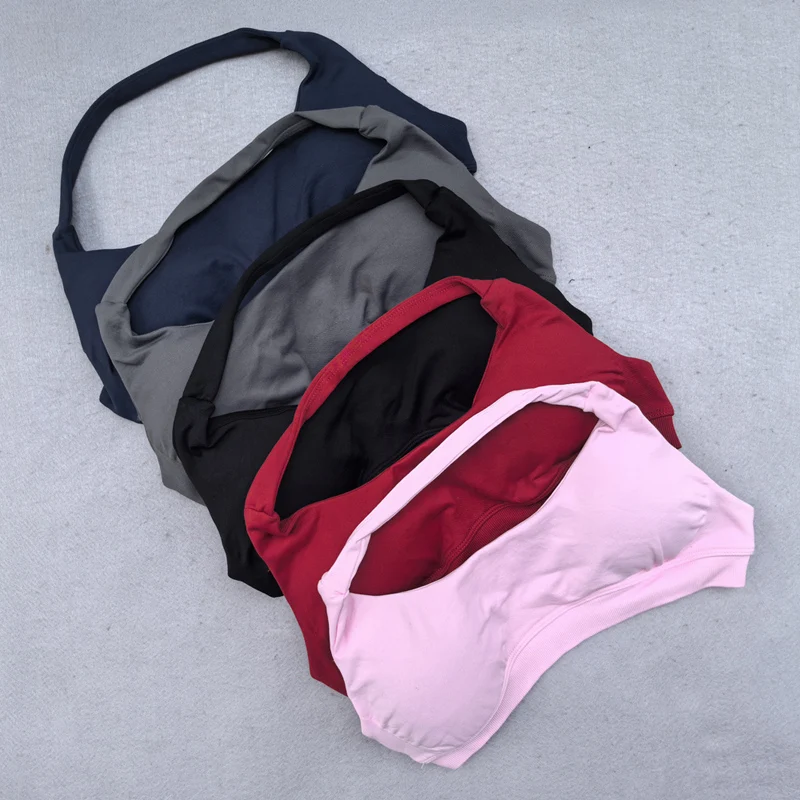 Shorts Set 2 Pieces Seamless Yoga Set Workout Tracksuit Women Halter Sport Bra And Low Waist Scrunch Bum Gym Shorts Suits image 6