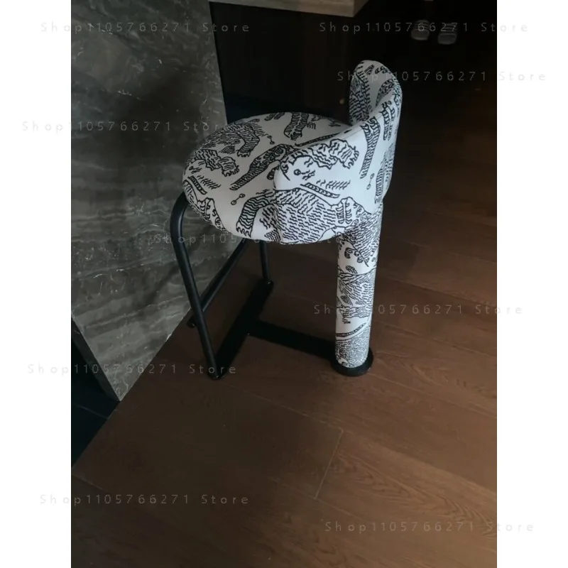 Italian Solid Wood Bar Chair Home Island Leisure High Chair Simple Restaurant Bar Stools Modern Creative Cafe Bar Chairs