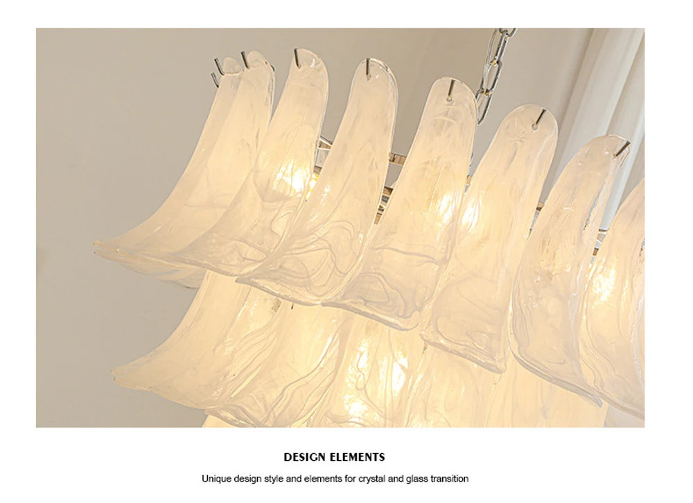 Art 4-6 Layer Snowwhite Glass Series E14 LED Dimmable
