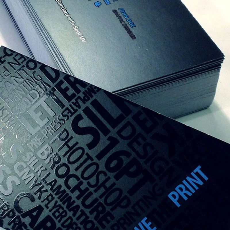 100/200/500pcs Free Customized Paper Business Card HD Colorful Printted Personalized Add UV Printing 300g Art Paper